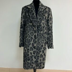 Artelier Nicole Miller Animal Print Coat, Size M